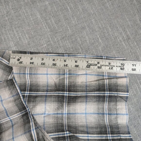 Wrangler Pearl Snap Shirt Size 2XL XXL Short Sleeve Plaid Western Rodeo Cowboy - Picture 8 of 10